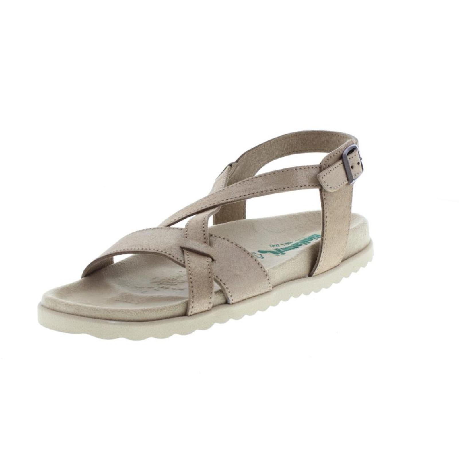 Бежевый с блестками Bionatura Nabuk - Donna Scarpe Sandali Bassi 7890₽