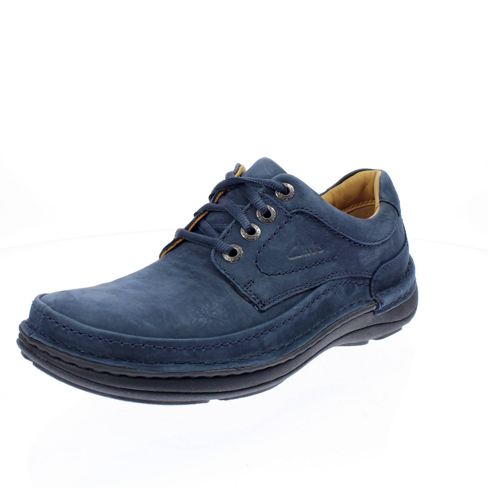 Clarks Nature Three Stringate In Nabuk Blu Taglia 41.5 7.5 US 25.8cm Uomo 5059304716945 eBay