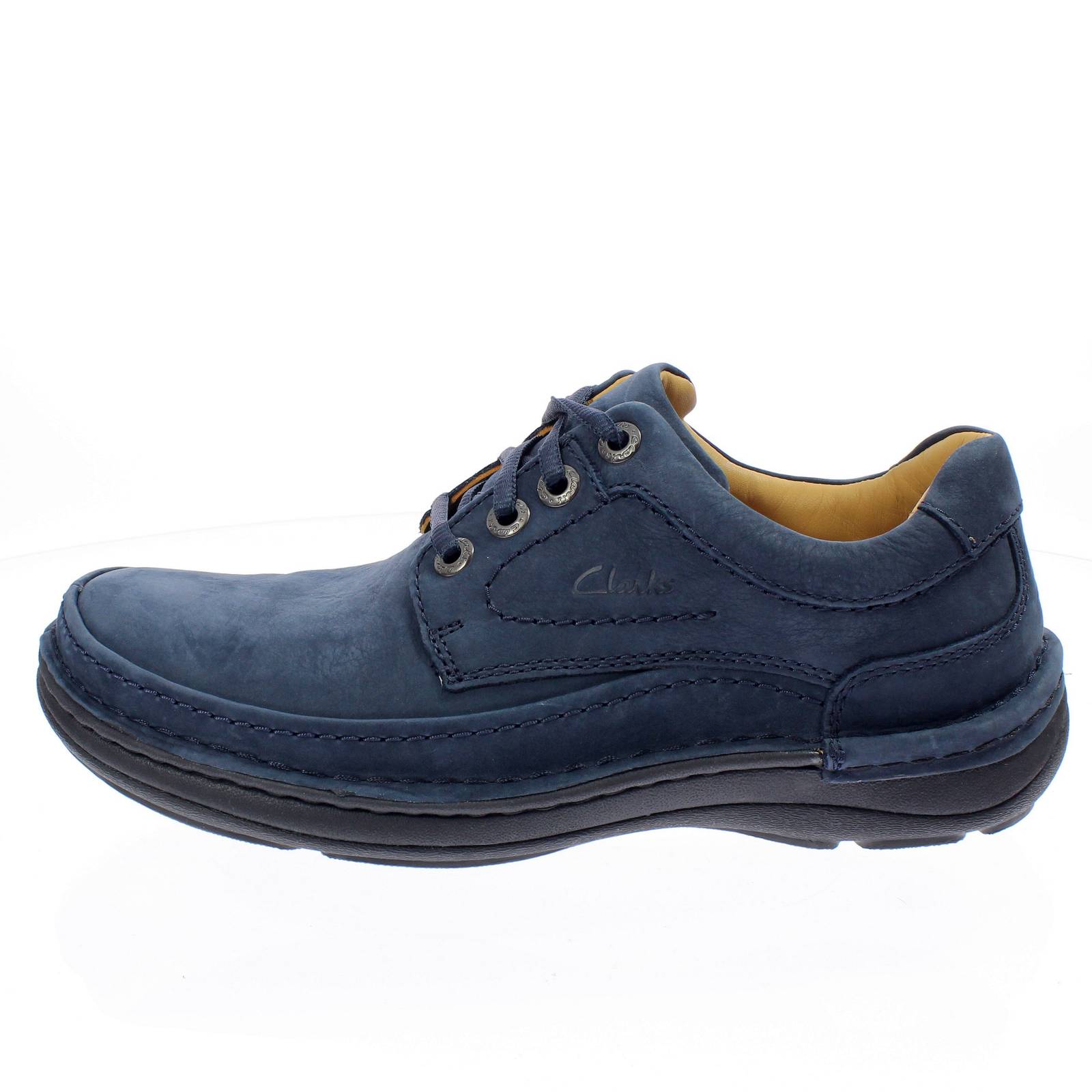 CLARKS Nature Three Stringate in Nabuk blu Stringate Sportive Uomo 157450