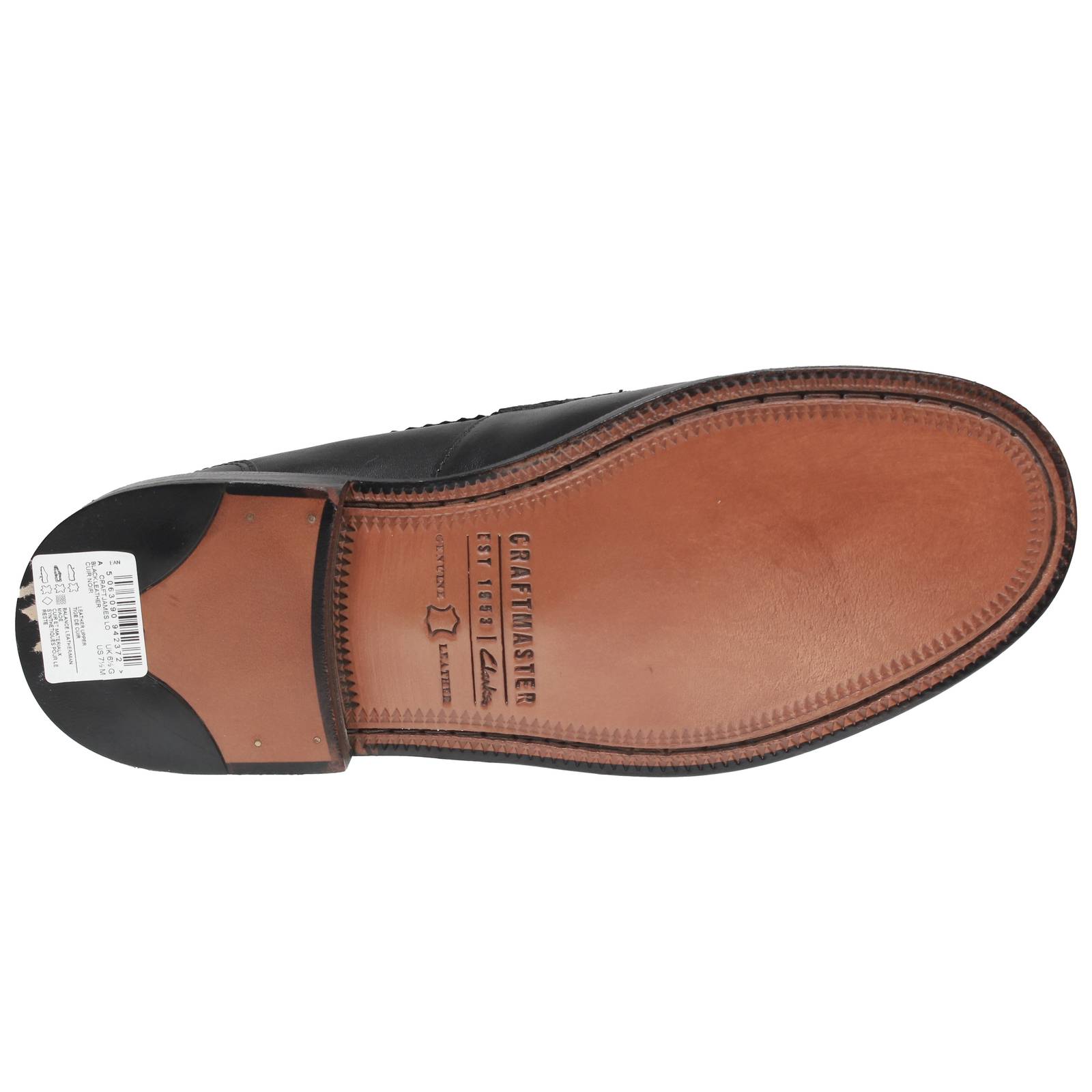 CLARKS CraftJames - Mocassins de collège en cuir Homme noir Photo 5