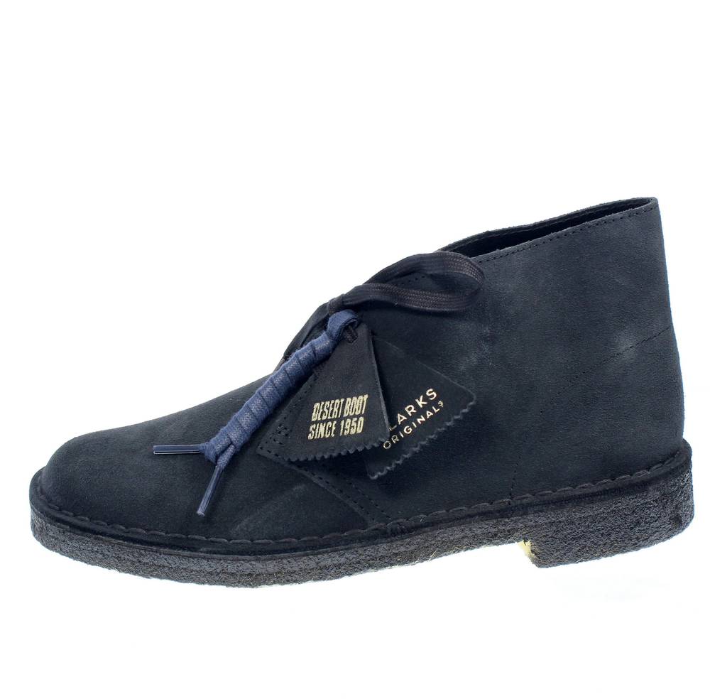 clarks desert boot blue navy