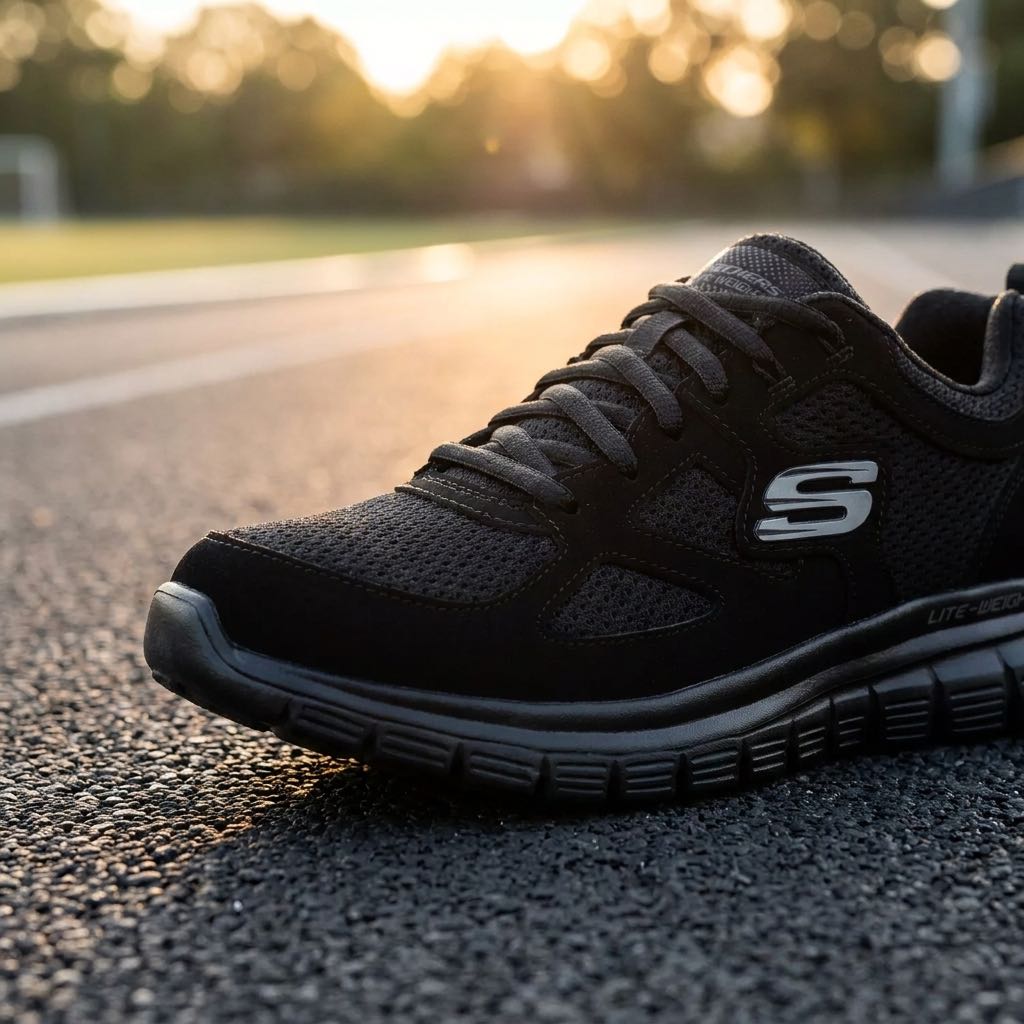 SKECHERS Burns Agoura - Sneakers with Memory Foam Man black Photo 5