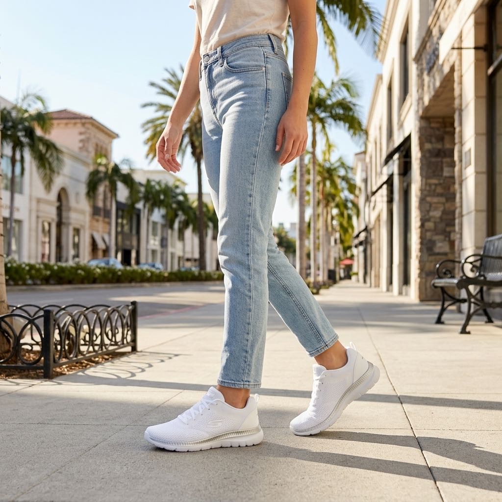 SKECHERS Bountiful - Sneakers avec mousse à mémoire de forme Femme blanc Photo 2