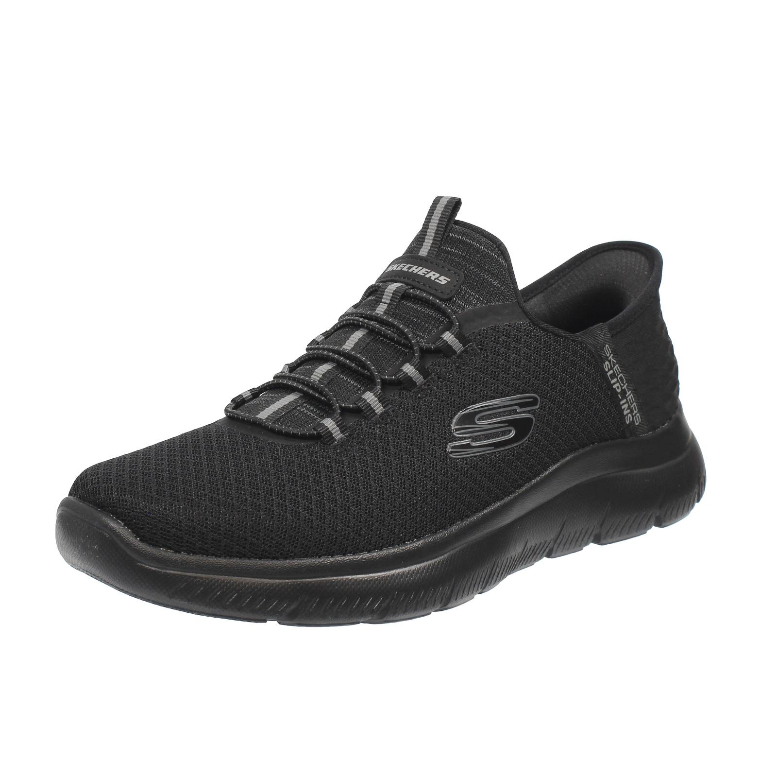 Skechers Summits Slip Ins - Slip On Con Memory Foam Nero - Uomo Scarpe Sport