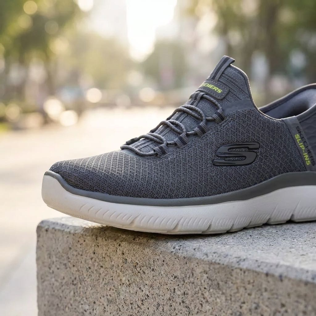 SKECHERS Summits Slip Ins - Chaussons avec mousse à mémoire de forme Homme gris Photo 5