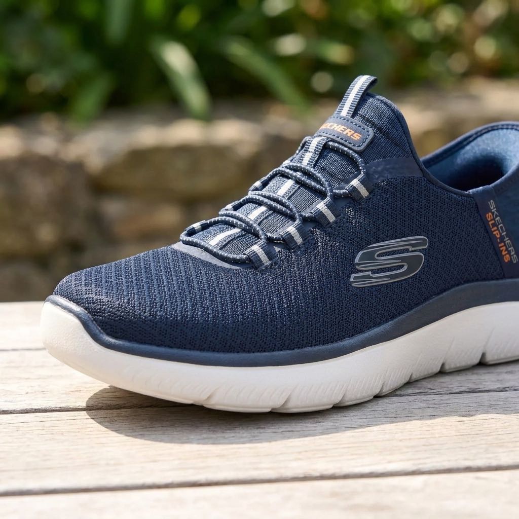 SKECHERS Summits Slip Ins - Chaussons avec mousse à mémoire de forme Homme bleu Photo 5