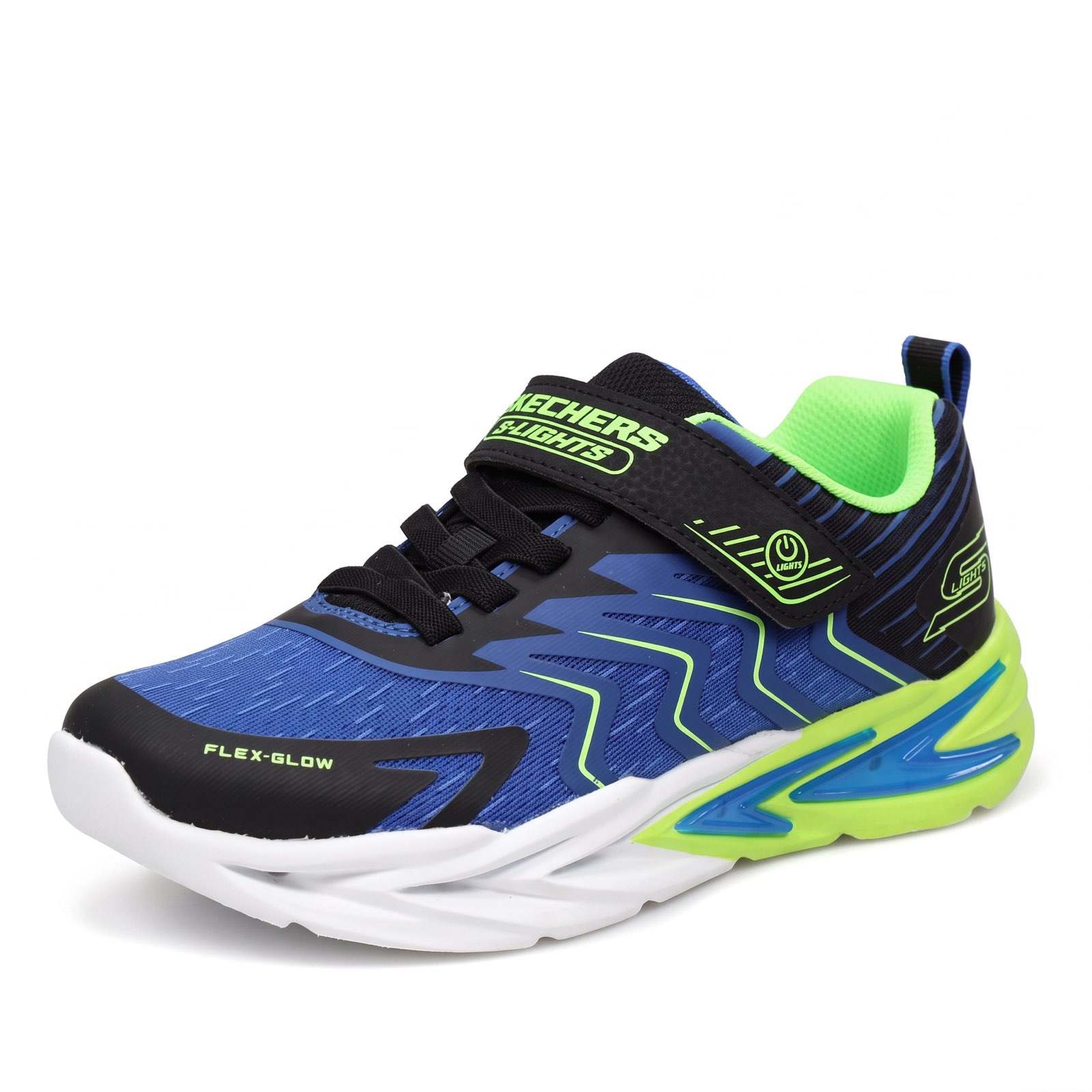 SKECHERS Flex Glow - Sneakers con strappo e luci Junior blu Foto 1