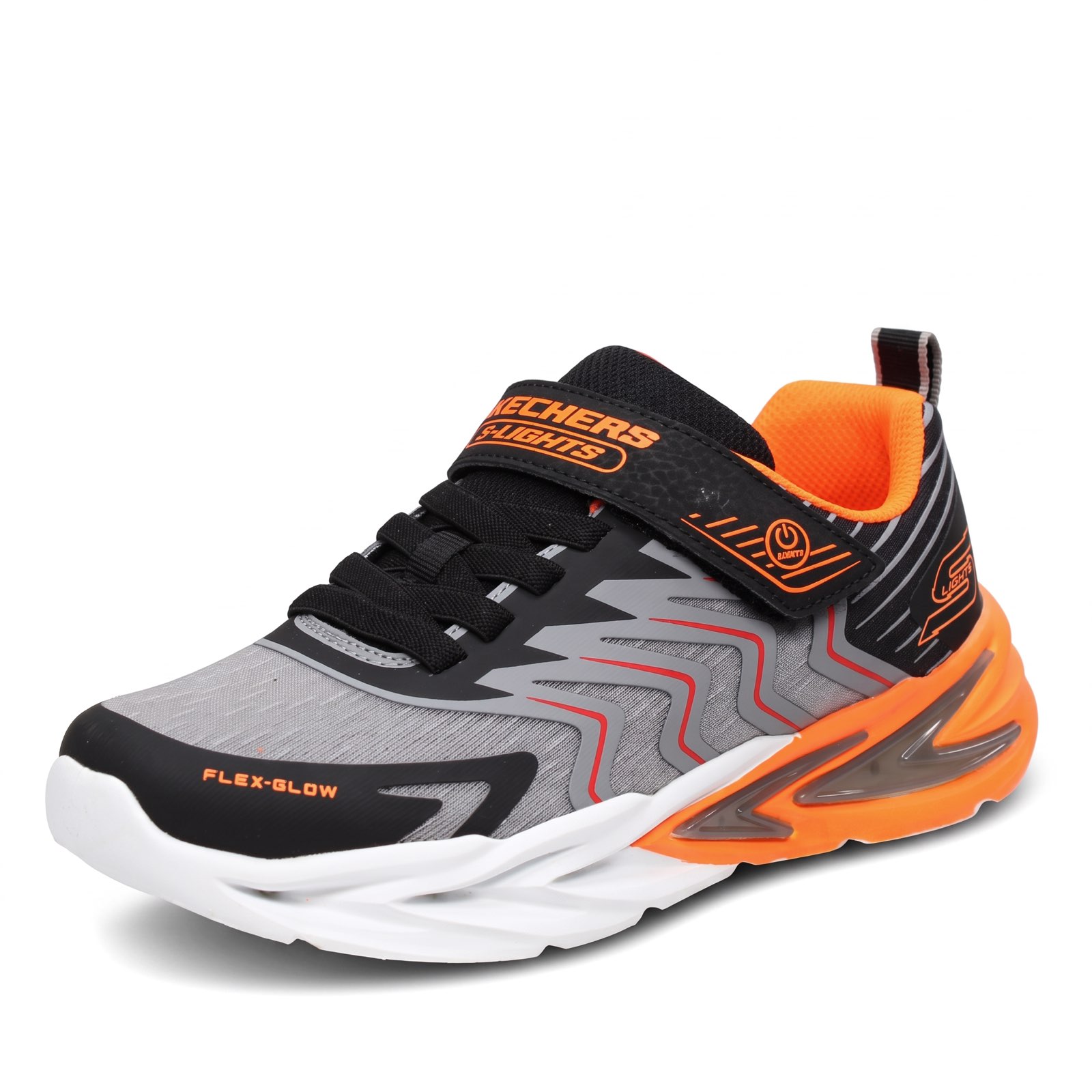 SKECHERS Flex Glow - Sneakers con strappo e luci Junior grigio Foto 1