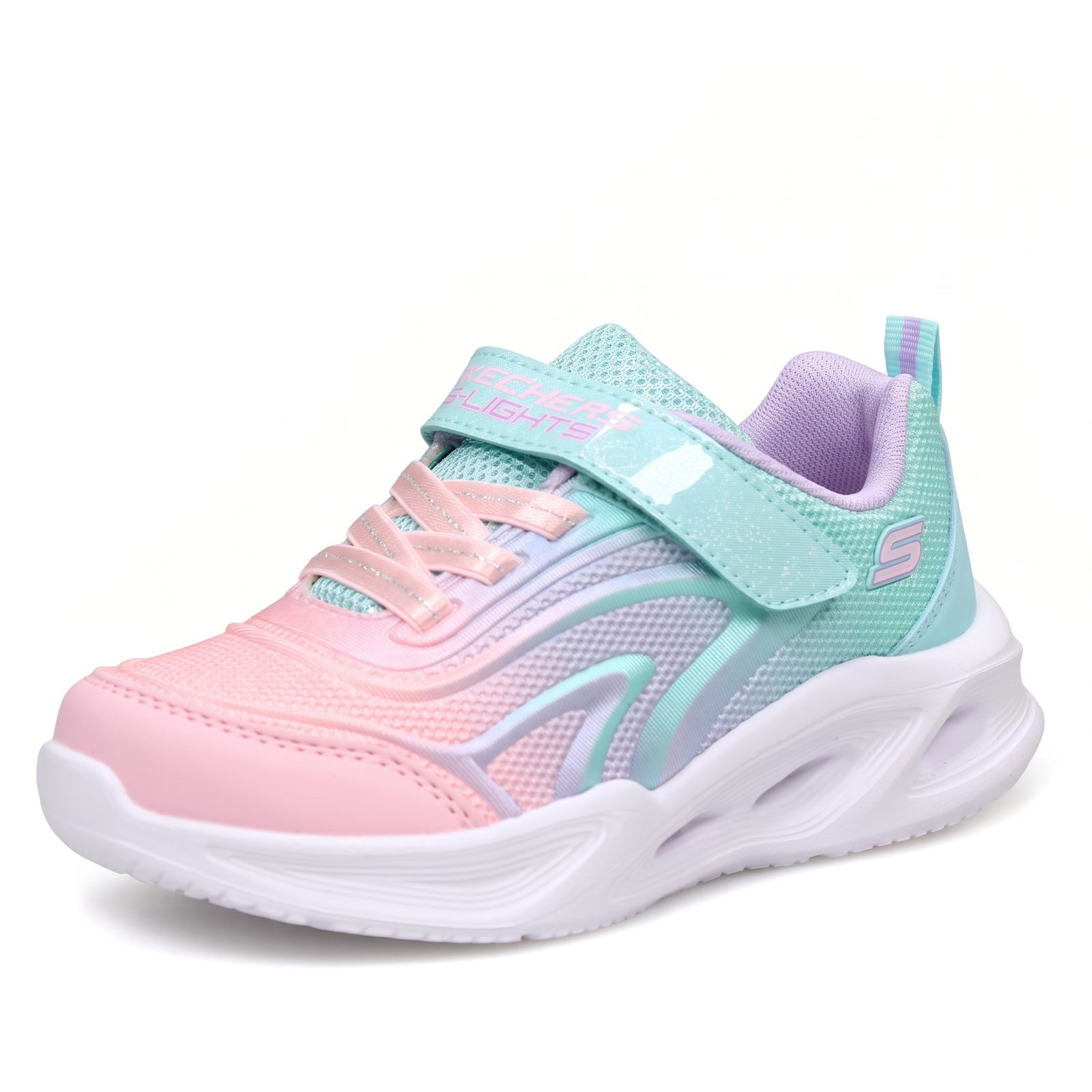 SKECHERS Sola Glow Lights - Scarpe con strappo e luci Junior rosa Foto 1