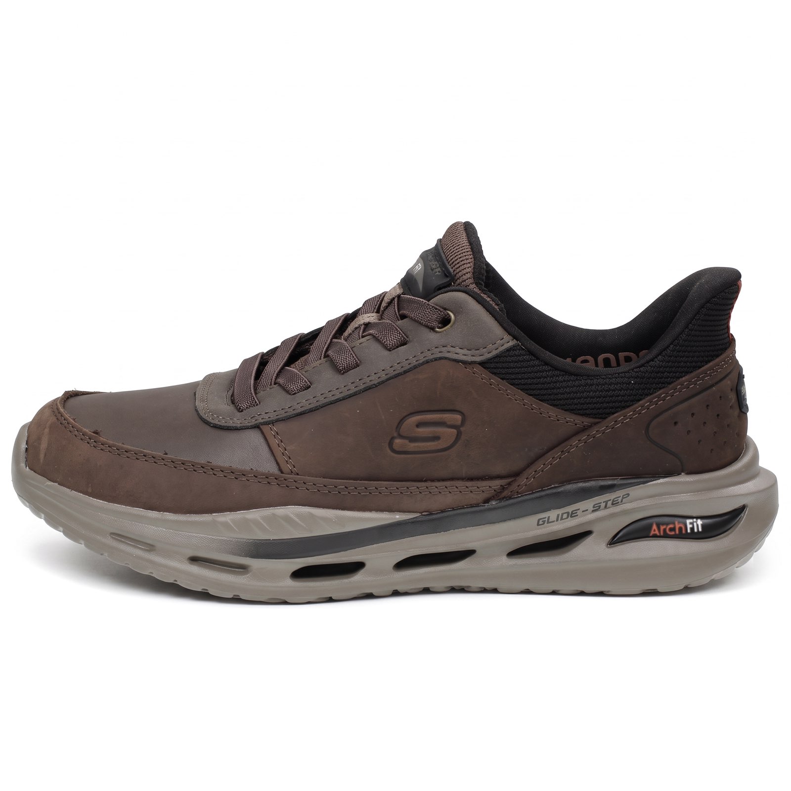 SKECHERS Orvan Moxley Arch Fit - Slip On in Pelle Uomo marrone Foto 4