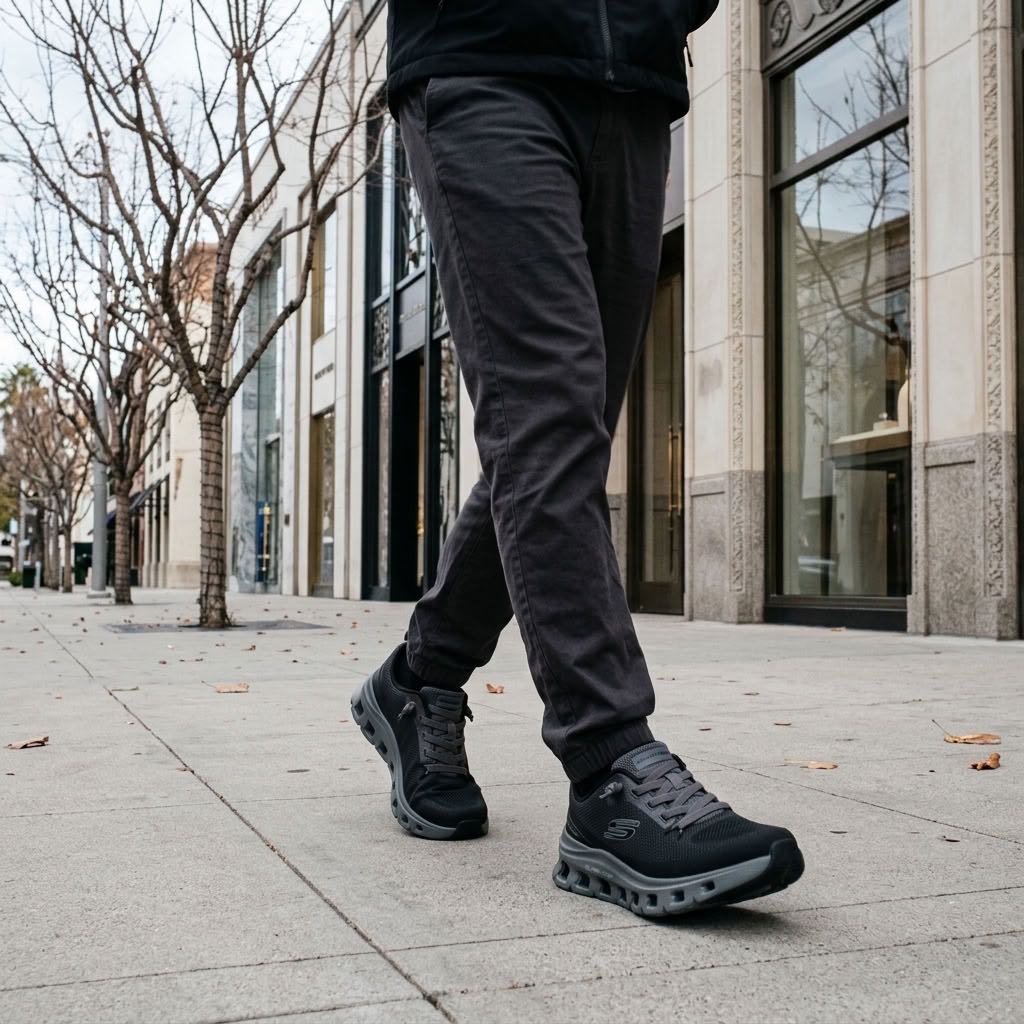 SKECHERS Glide Step Pro - Slip-on avec mousse à mémoire de forme Homme noir Photo 2