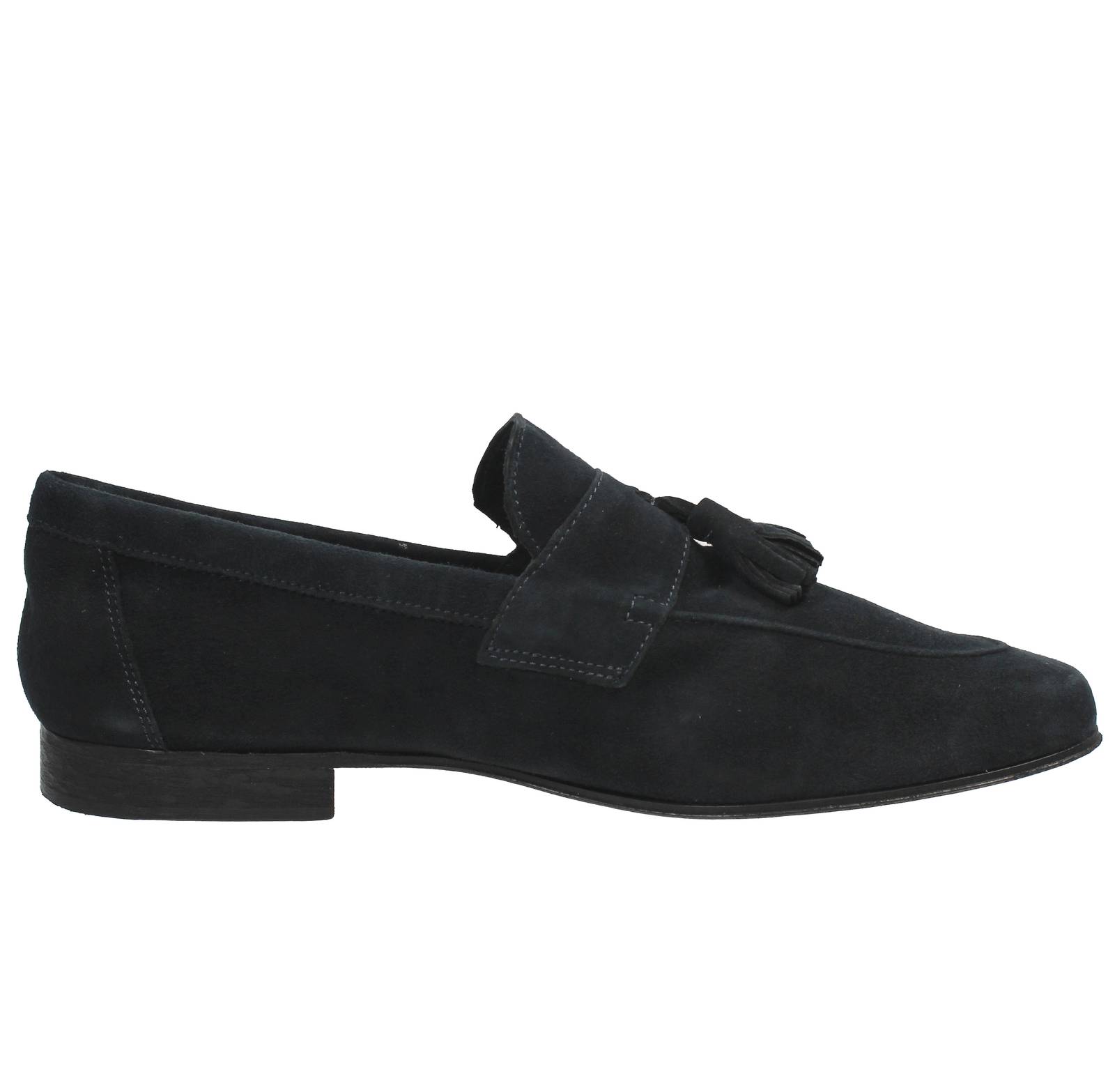 ANTICA CUOIERIA Amalfi - Mocassins en daim avec glands Homme bleu Photo 2