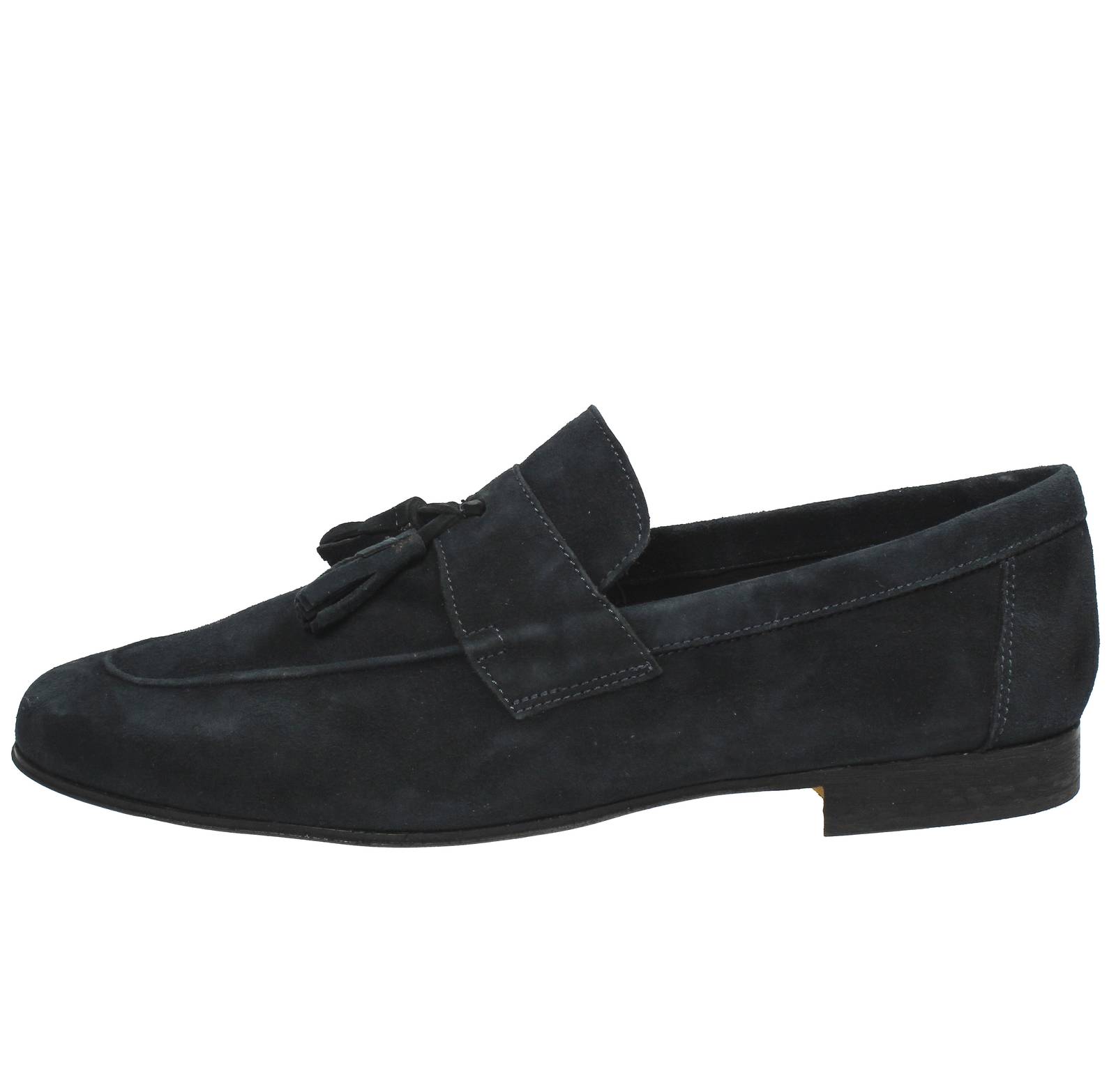 ANTICA CUOIERIA Amalfi - Mocassins en daim avec glands Homme bleu Photo 3