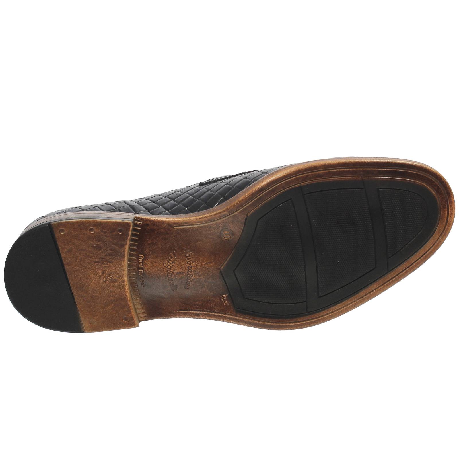 ANTICA CUOIERIA Panama - Mocassins en cuir Homme bleu Photo 5