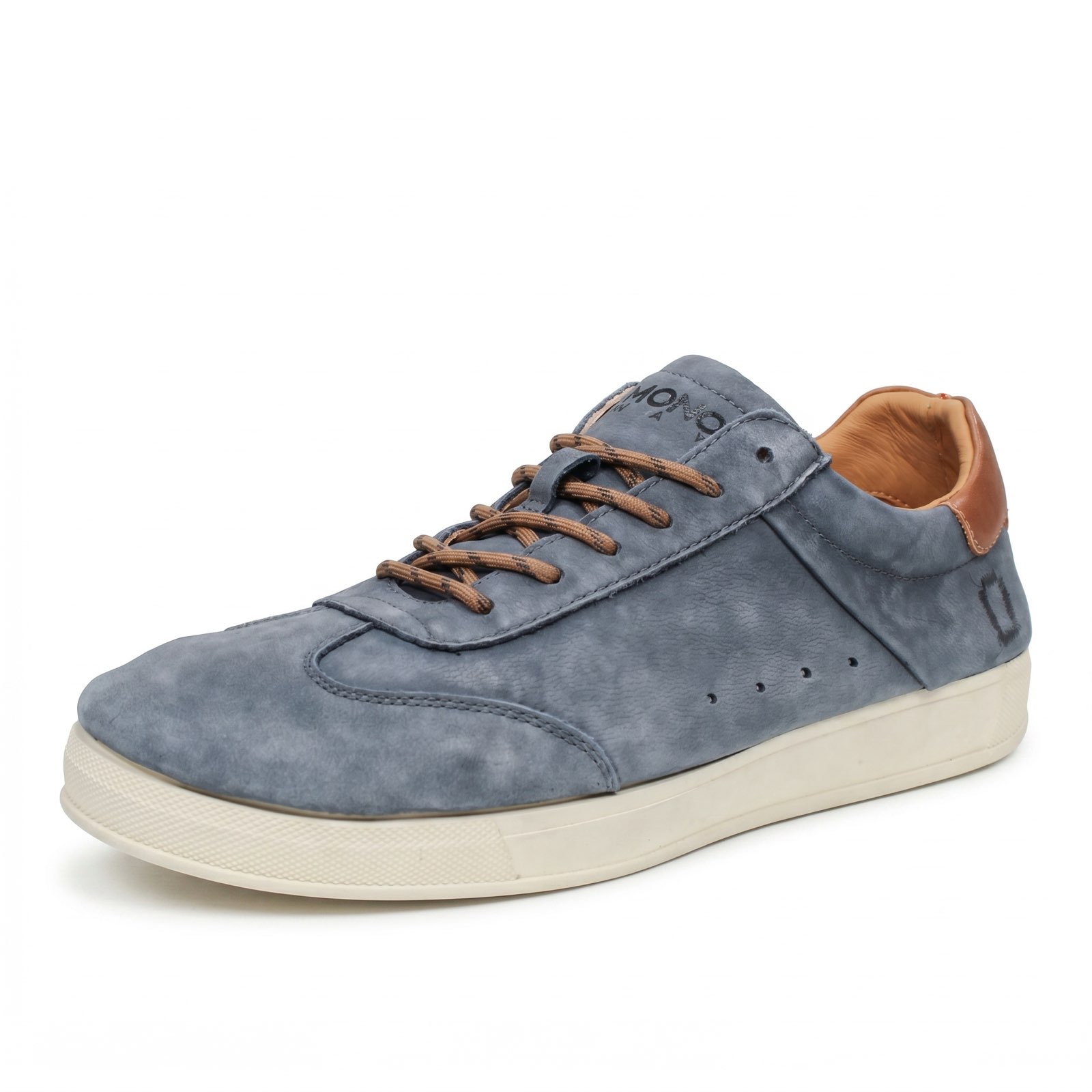 MONO WAY Baskets basses en cuir Homme bleu