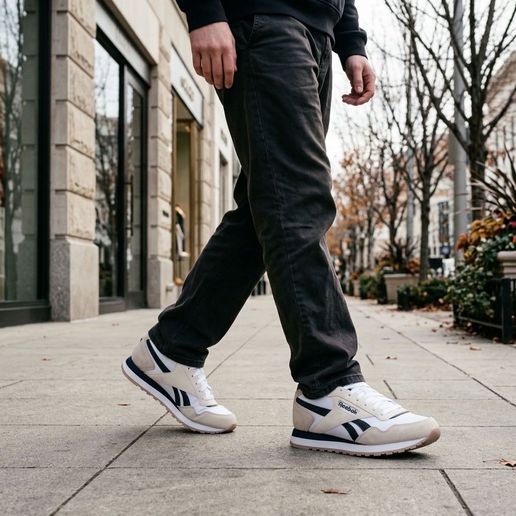 REEBOK Glide - Sneakers in daim Homme blanc Photo 2