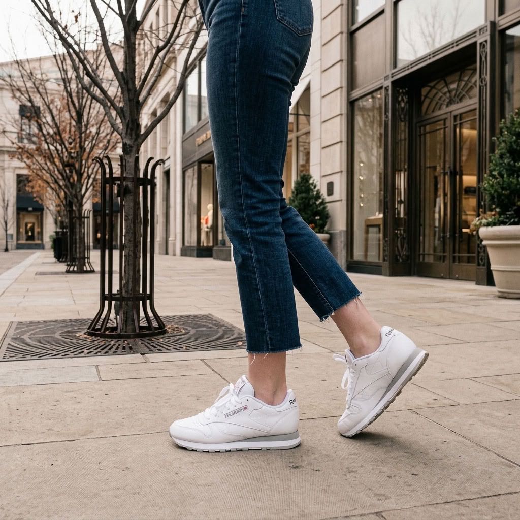 REEBOK Classic Leather - Sneakers basses rétro Femme blanc Photo 2