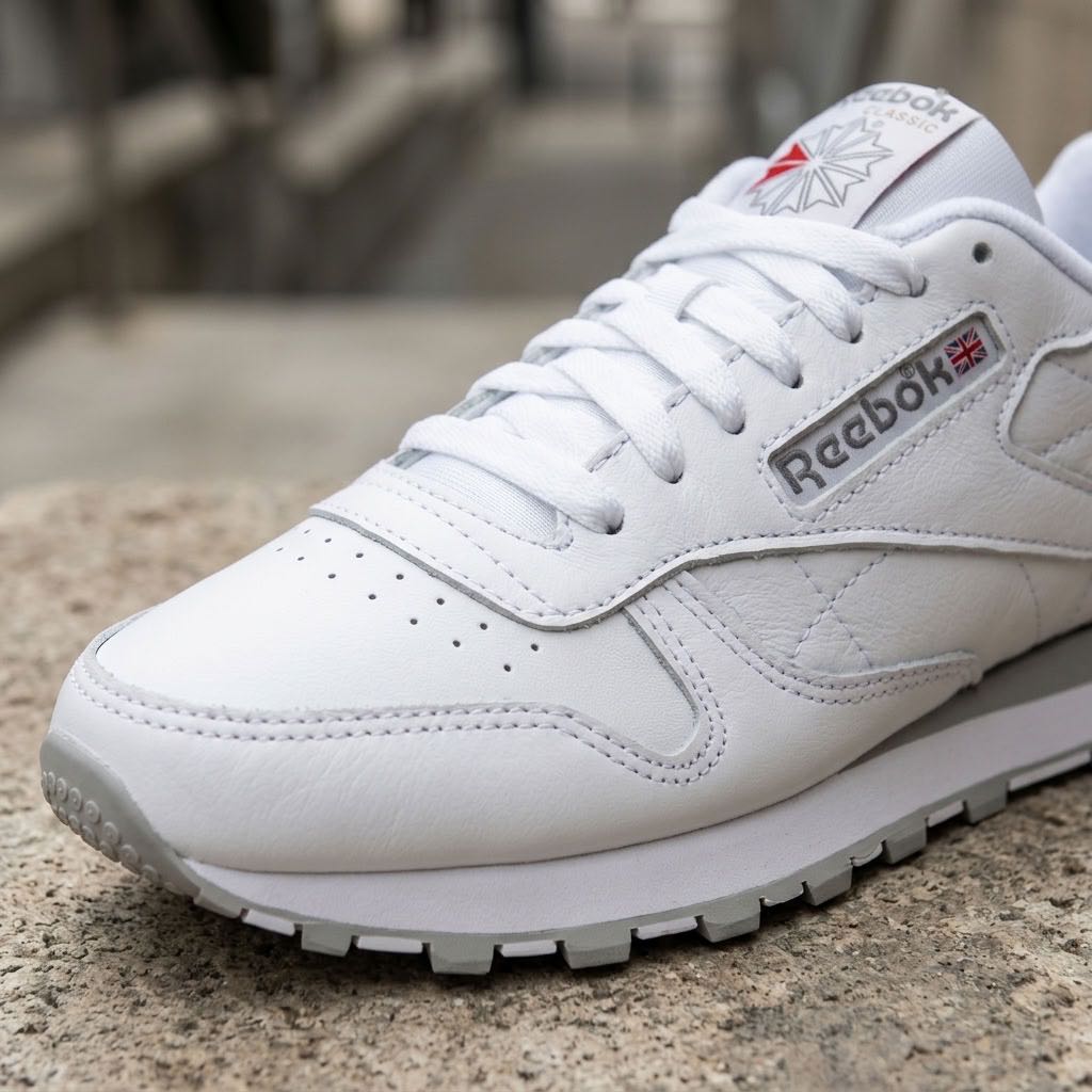 REEBOK Classic Leather - Sneakers basses rétro Femme blanc Photo 5