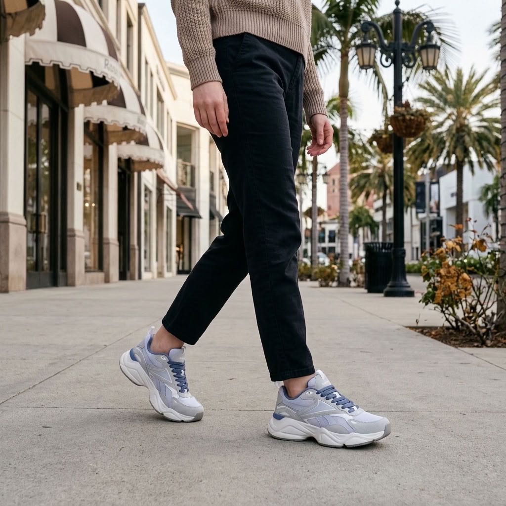 REEBOK Charge Run - Sneakers en daim Femme bleu azur Photo 2