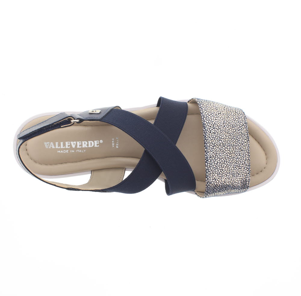 VALLEVERDE Sandali Plateau con cinturino al tallone blu Sandali Plateau  Donna 32332