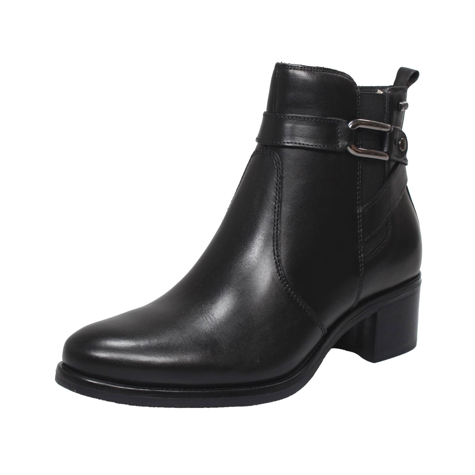Valleverde Lederstiefeletten mit Asche schwarz - Damen Schuhe Stiefeletten 19590₽