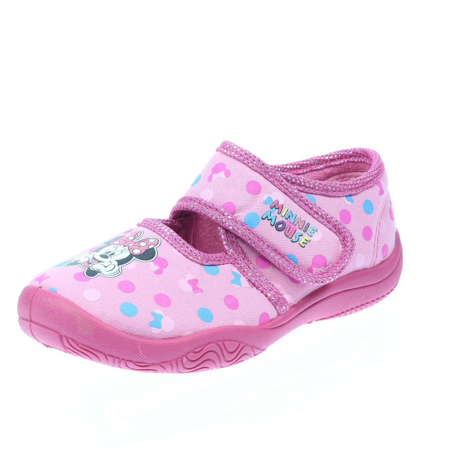 WALT DISNEY Minnie Mouse - Kindergarten Hausschuhe mit Riemen Kinder pink