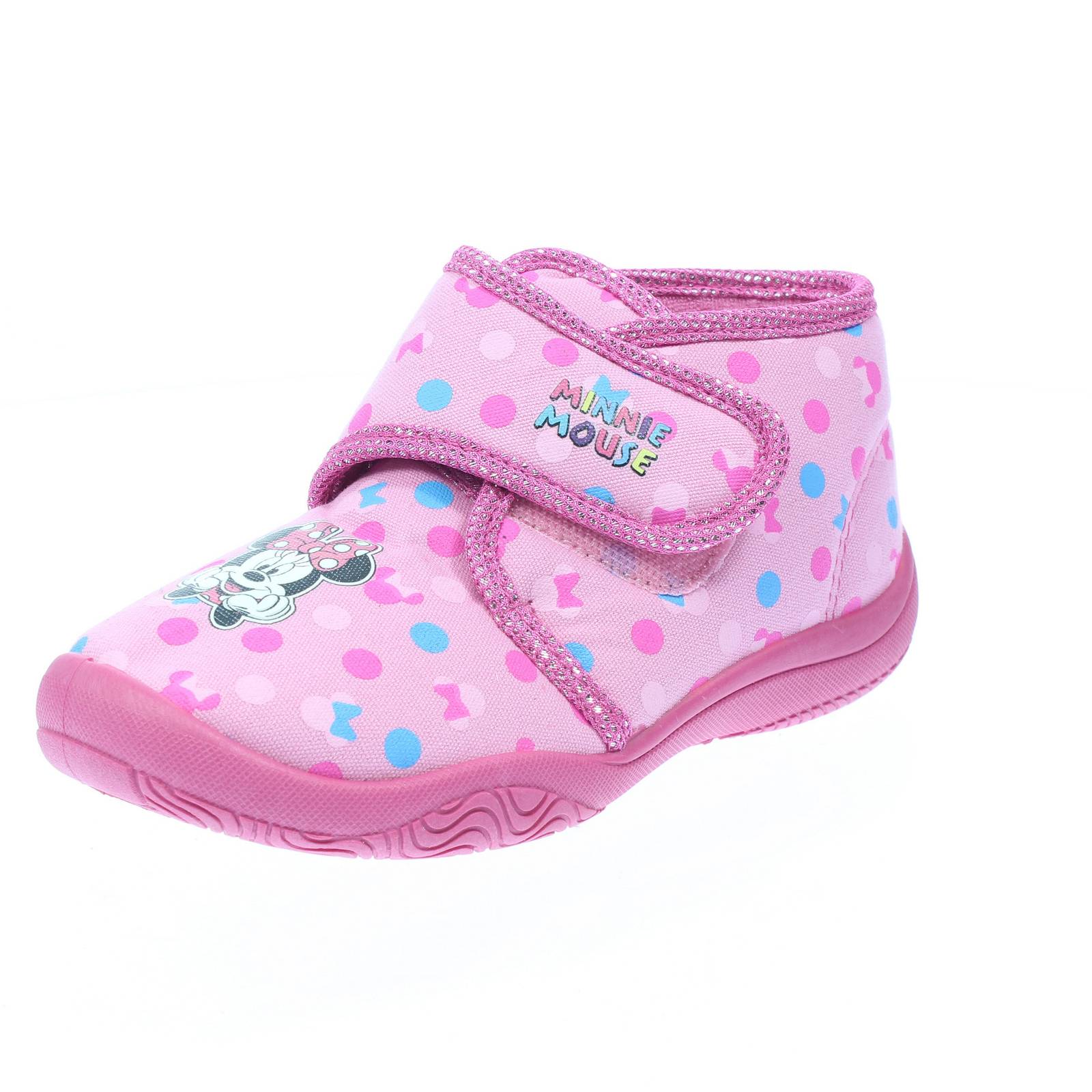 WALT DISNEY Minnie Mouse - Kindergarten Hausschuhe mit Riemen Kinder pink