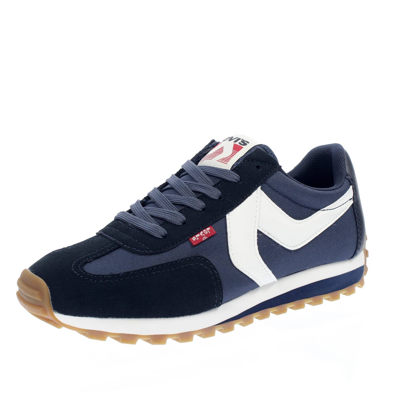 Кроссовки Levis Stryder с красной подкладкой из замши синего цвета - Кроссовки Uomo Scarpe 14090₽