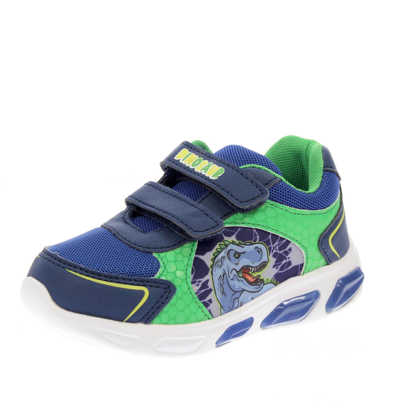 WALT DISNEY Dinosaurier - Sneakers mit Licht und Riemen Kinder blau