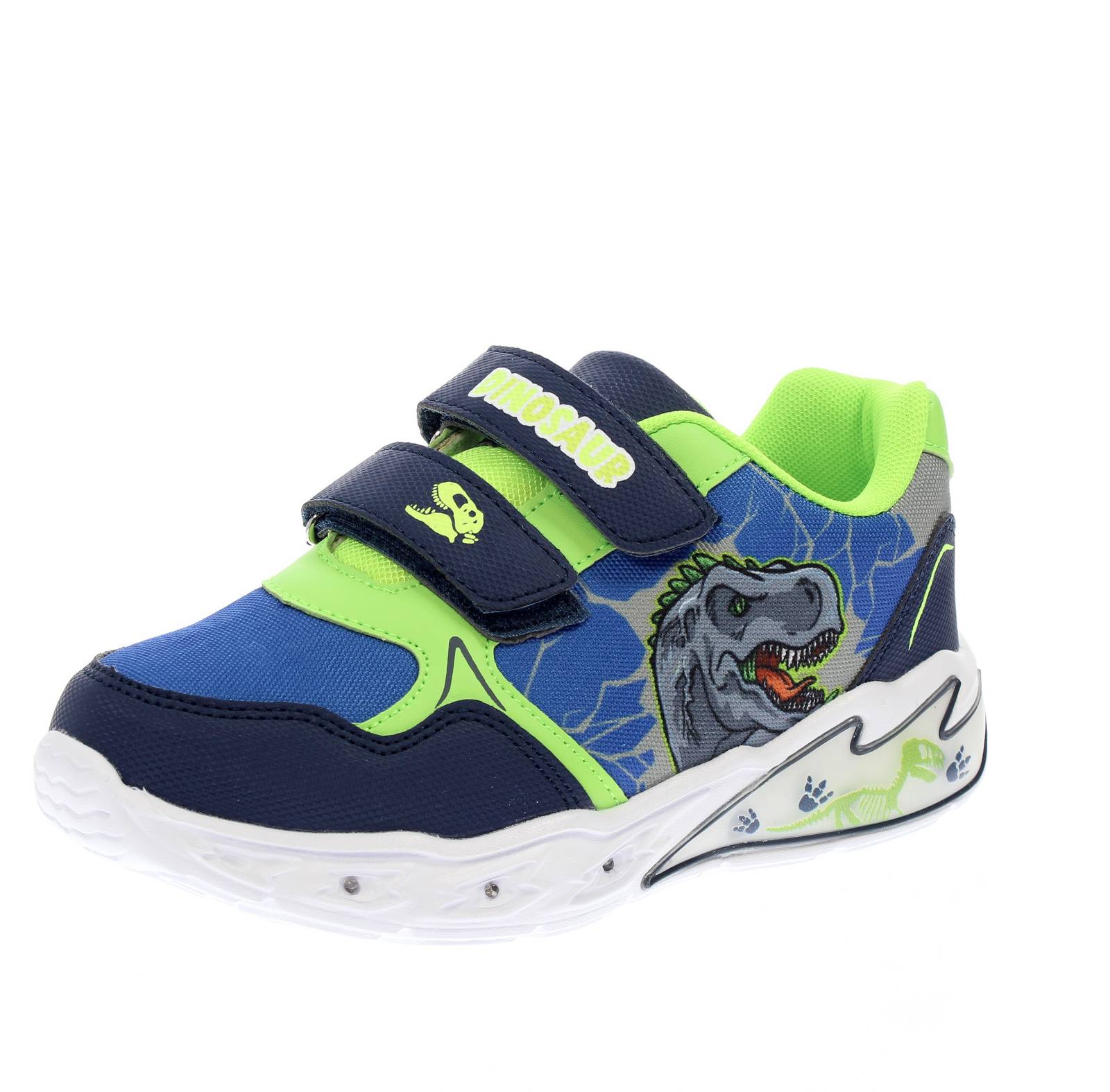 WALT DISNEY Dinosaurier - Sneakers mit Licht und Riemen Kinder blau