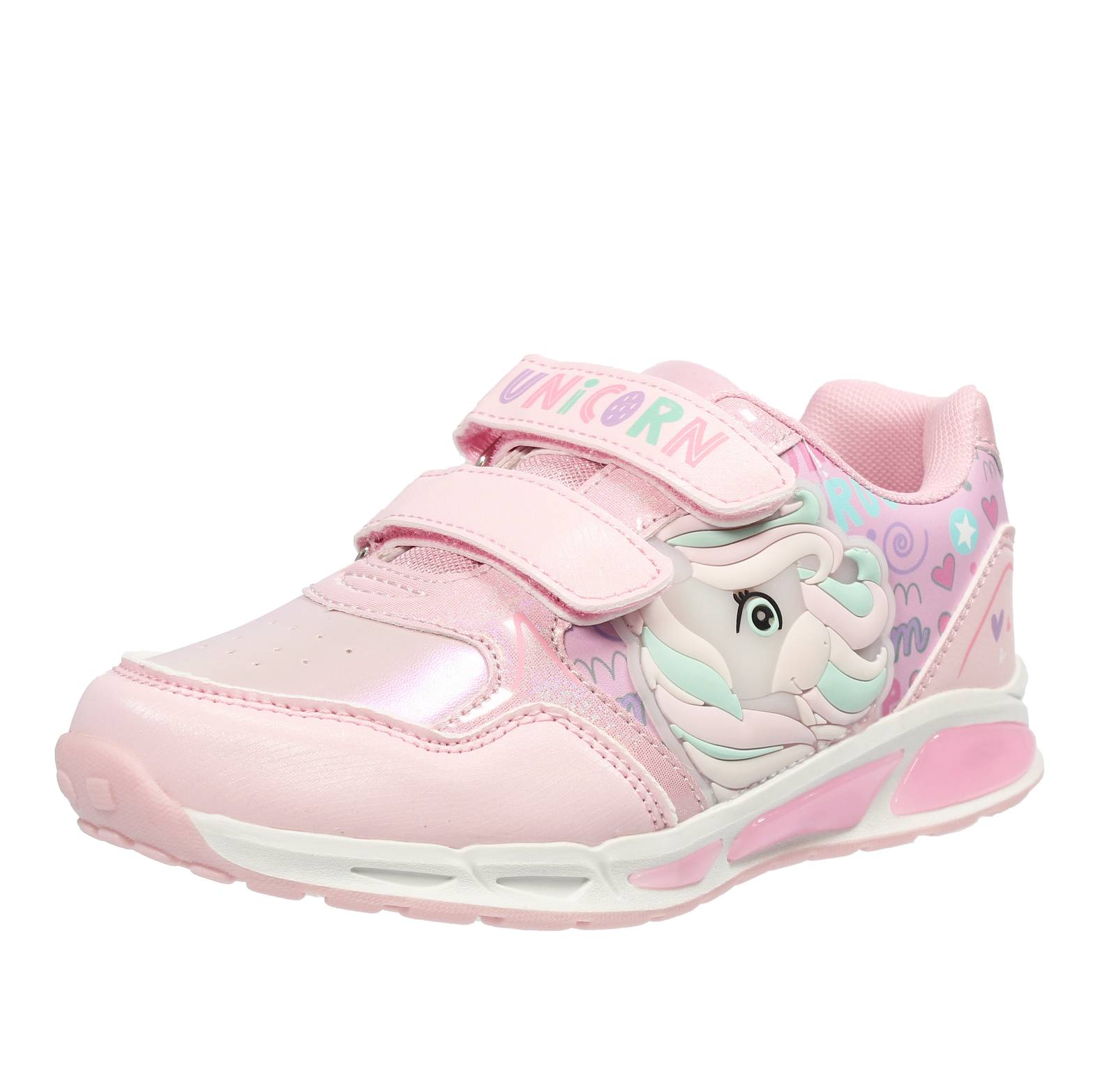 WALT DISNEY Einhorn - Sneakers mit LED-Leuchten Kinder rosa