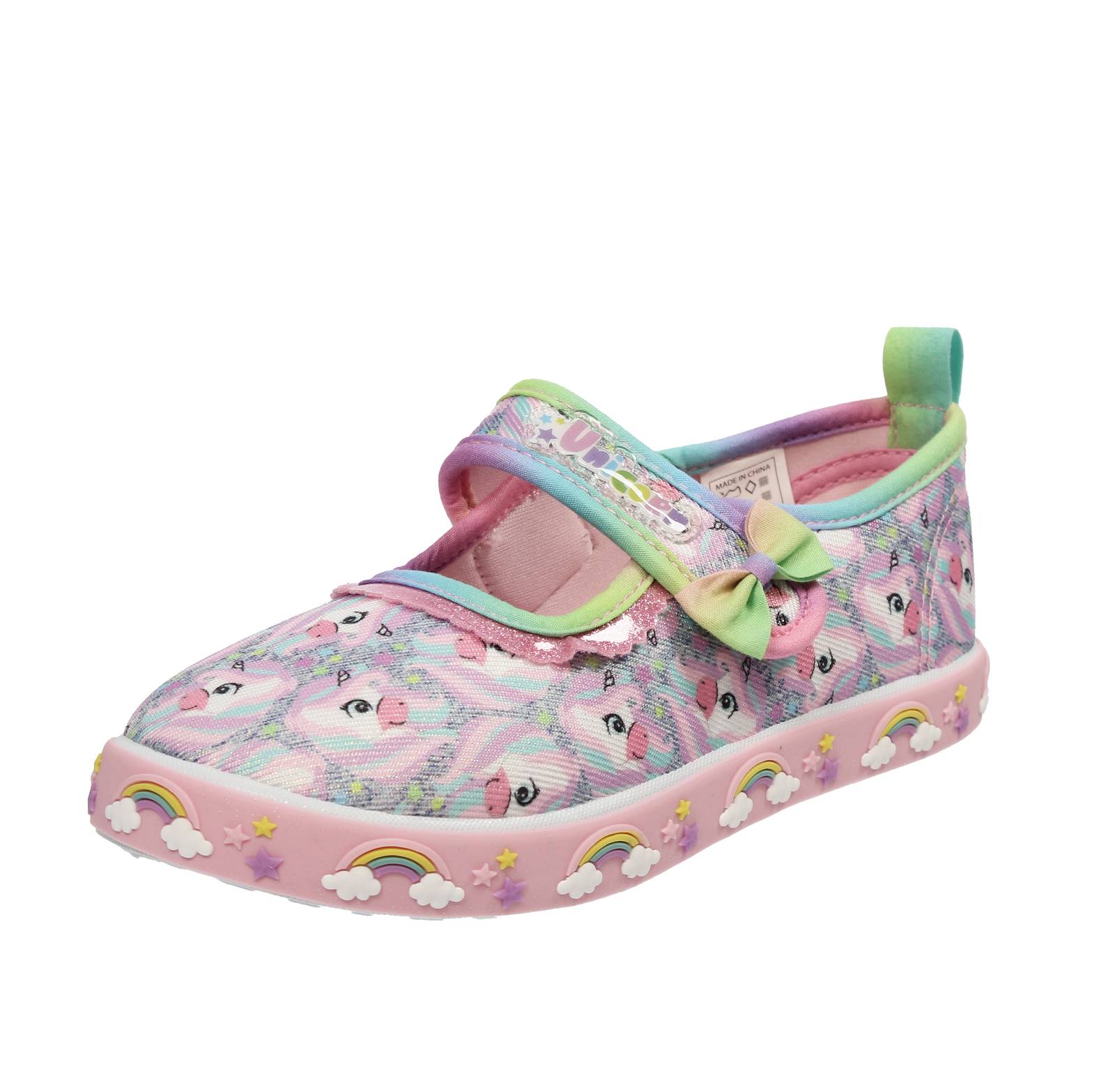 WALT DISNEY Einhorn - Ballerinas aus Segeltuch Kinder hellblau