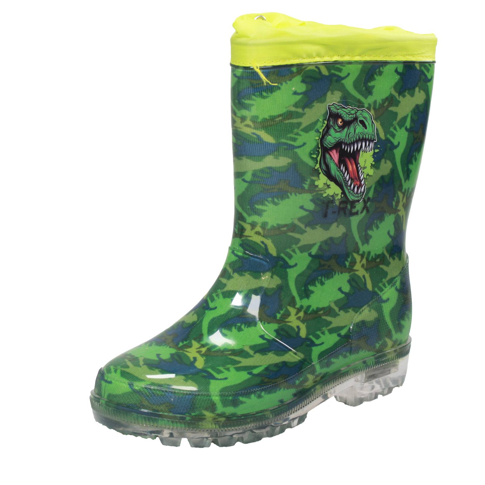 WALT DISNEY Dinosaurier - Gummistiefel mit Lichtern und LEDs Kinder grün