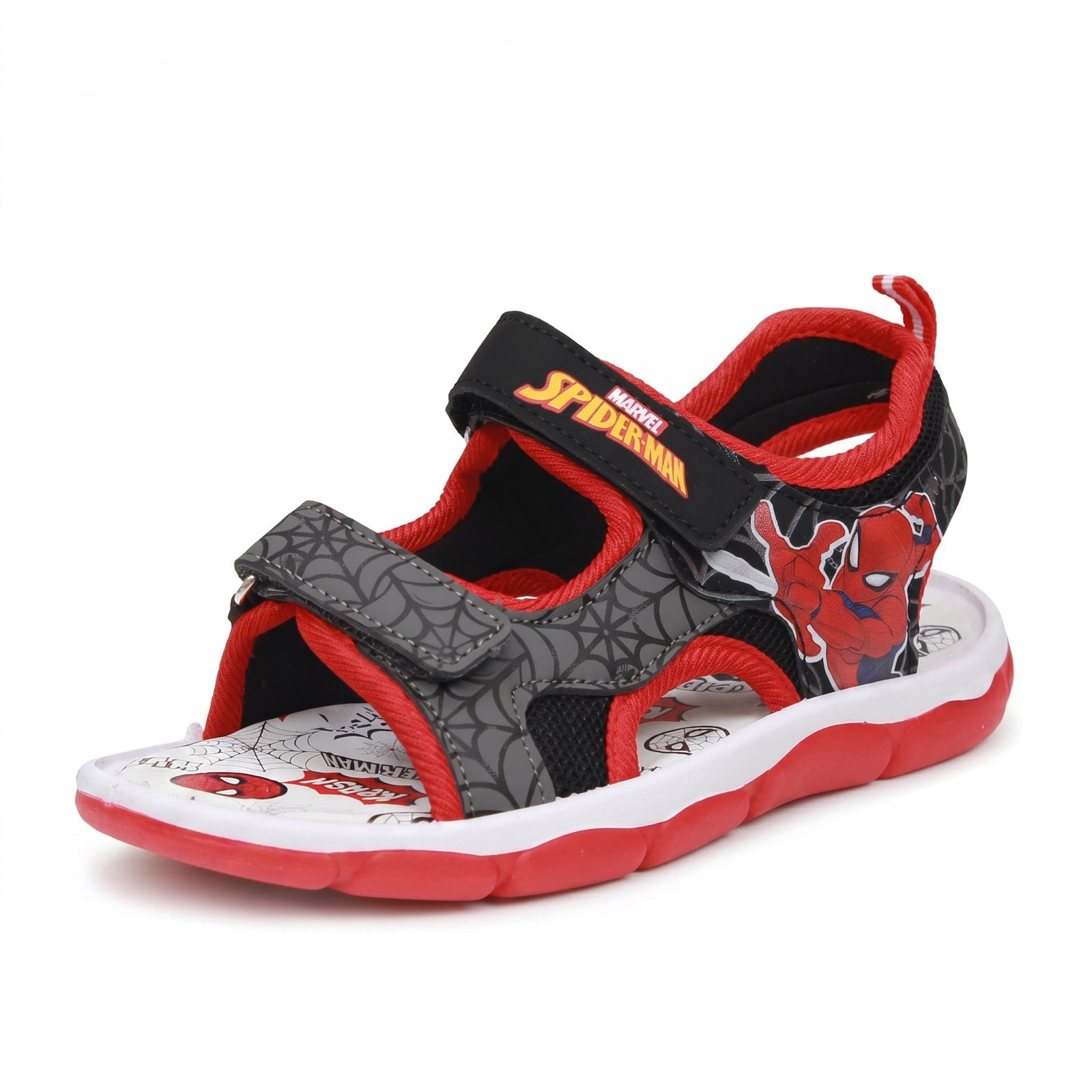 WALT DISNEY Spiderman – Sandalen mit LED-Leuchten Kinder schwarz