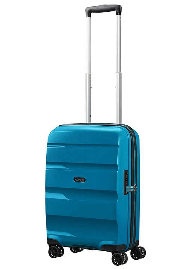 Valise Cabine American Tourister Soundbox Spinner 55 Cm - Bleu - Trolley 4 Roues Pivotantes