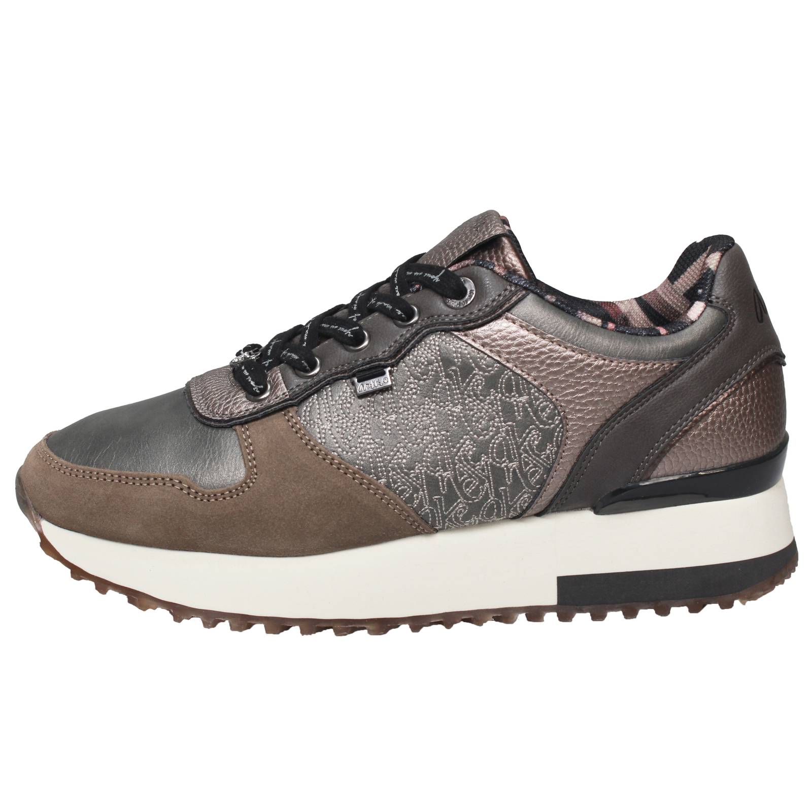 ANEKKE Oxford - Sneakers platform in Suede Donna beige Foto 3