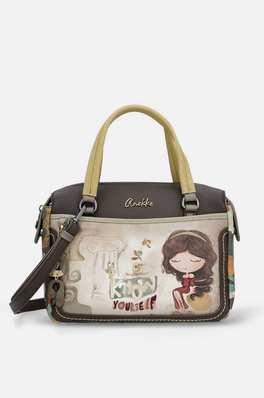 ANEKKE muse short handle bag Donna marrone