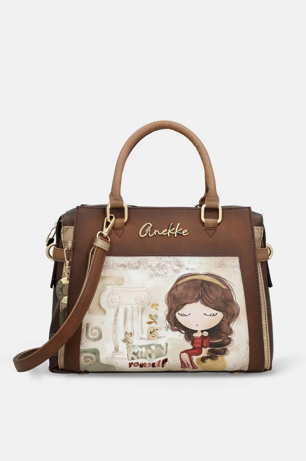 ANEKKE muse short handle bag Donna marrone