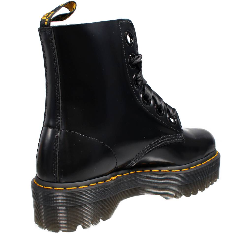 DR. MARTENS Molly - Black Buttero nero Stivaletti Stringati Donna 24861001