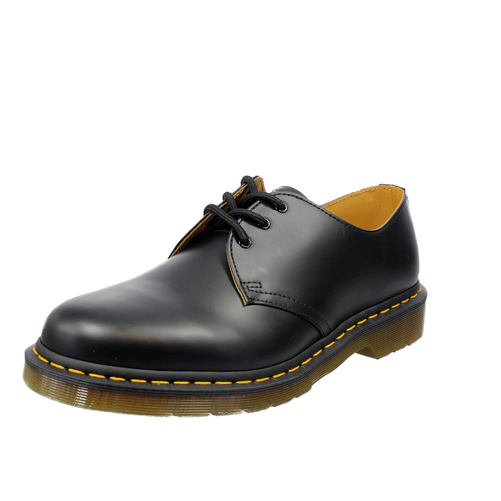 Dr. Martens 1461 Black Smooth - Stringate Basse Nero - Uomo Scarpe Stringate