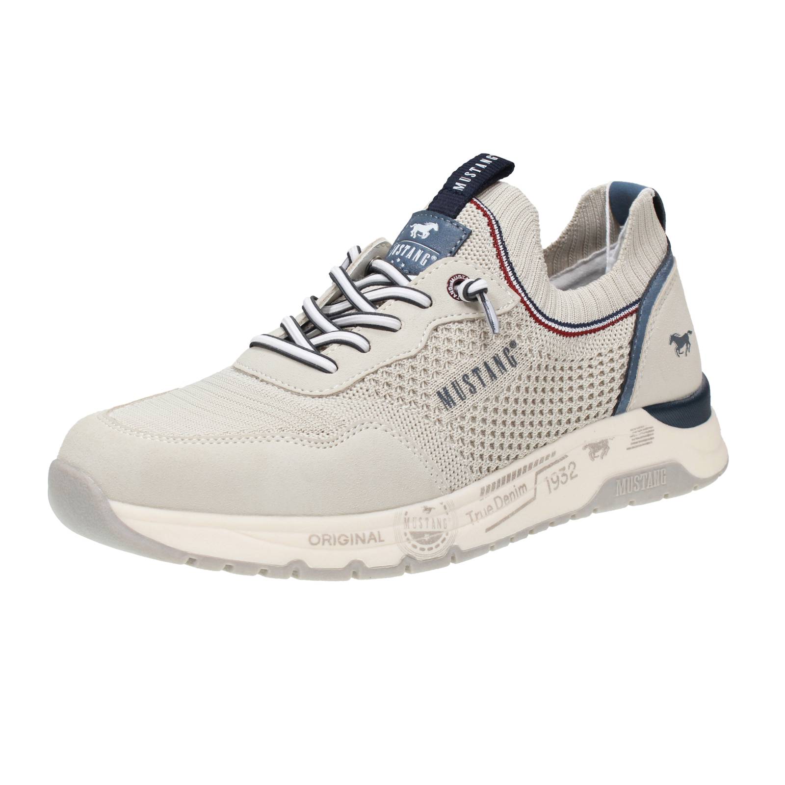 Mustang Stoff Sneaker grau - Herren Schuhe Slipper