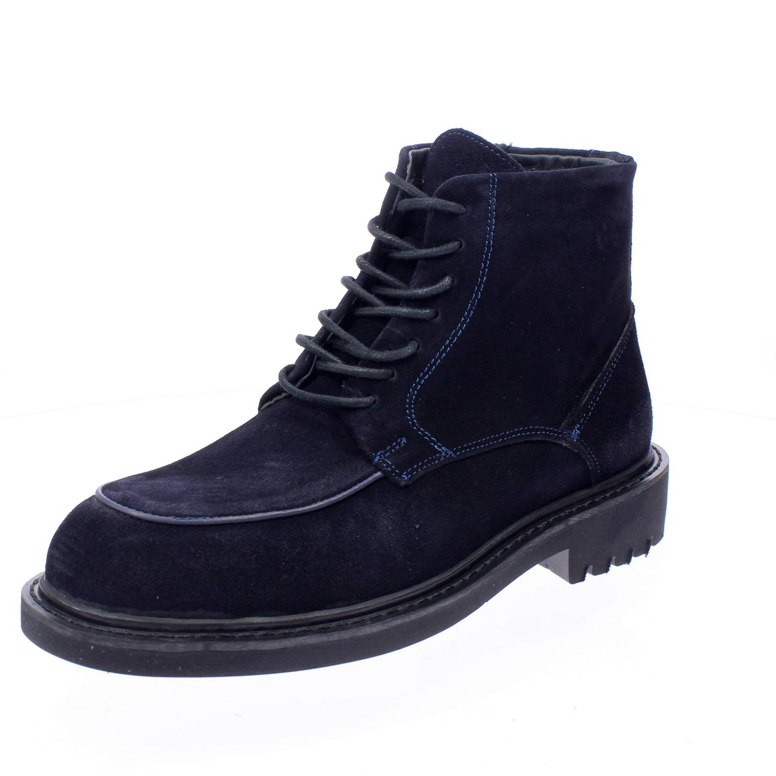Стрингаты Ugo Lanzoni Stivaletti из замши синего цвета - Uomo Scarpe Stivaletti Stringati