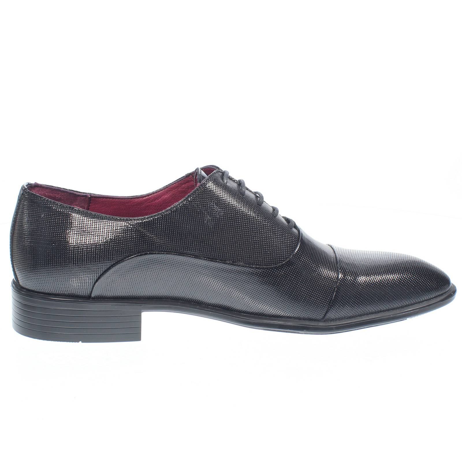 WILLBARN Chaussures à lacets Oxford en cuir verni Homme noir Photo 2