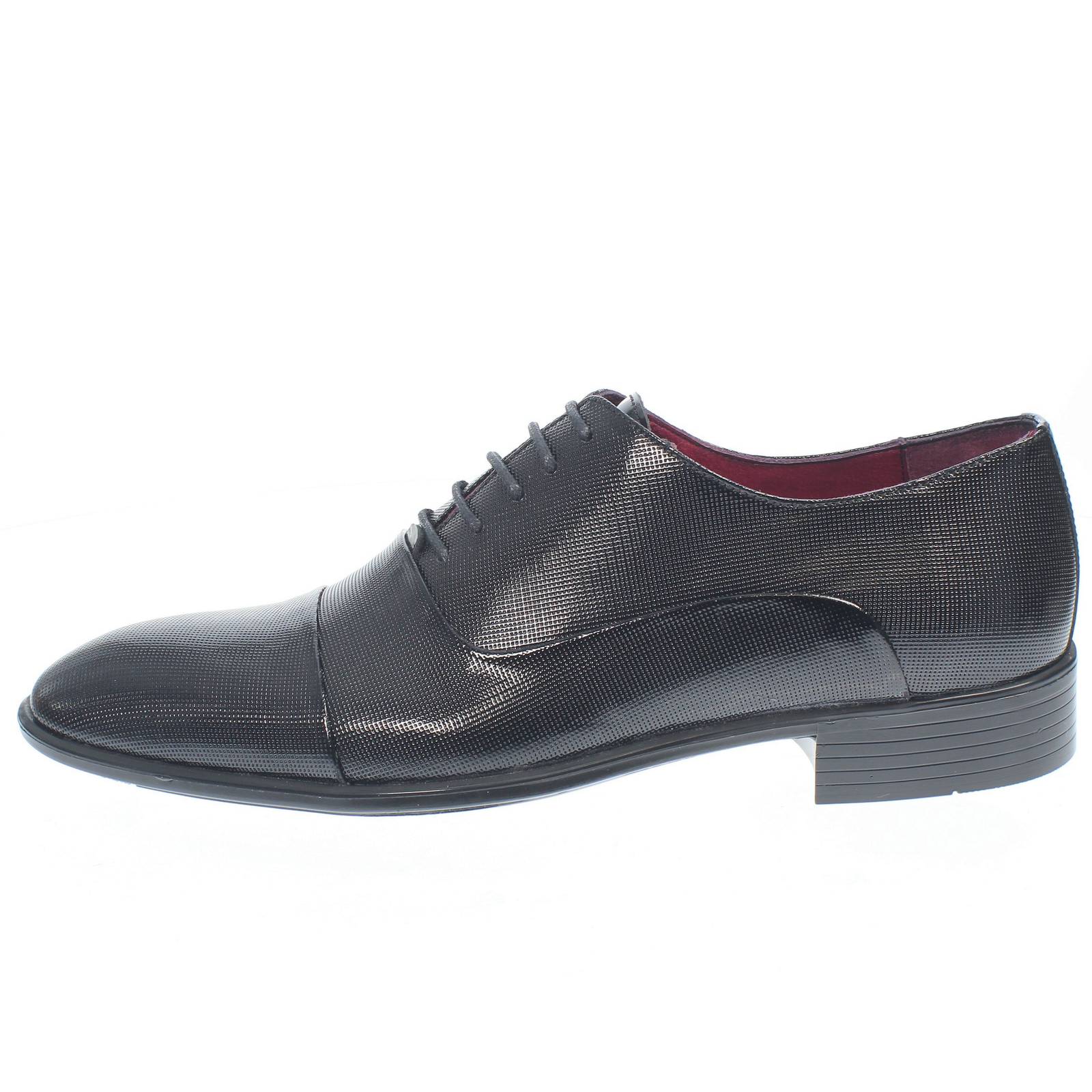 WILLBARN Chaussures à lacets Oxford en cuir verni Homme noir Photo 3