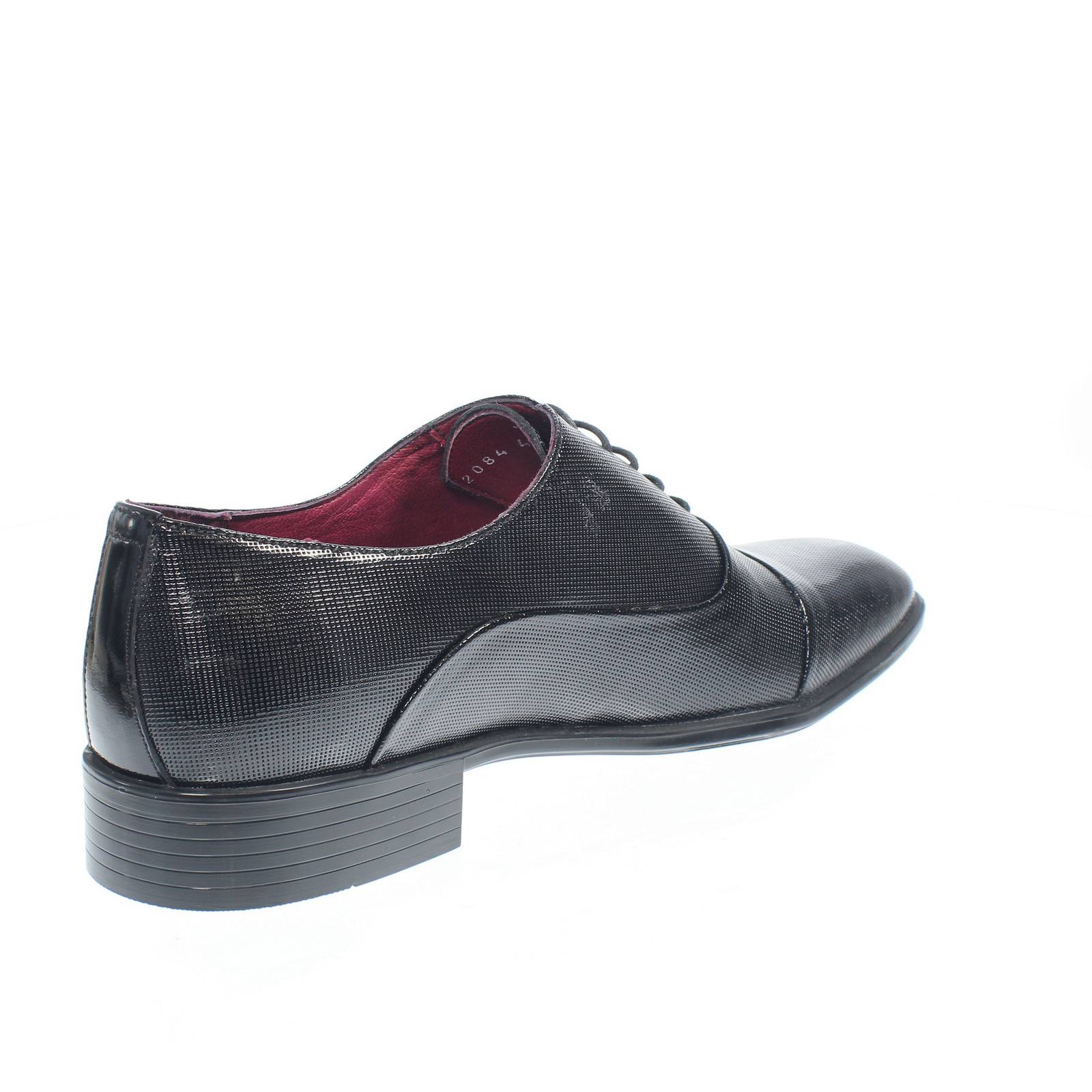 WILLBARN Chaussures à lacets Oxford en cuir verni Homme noir Photo 4