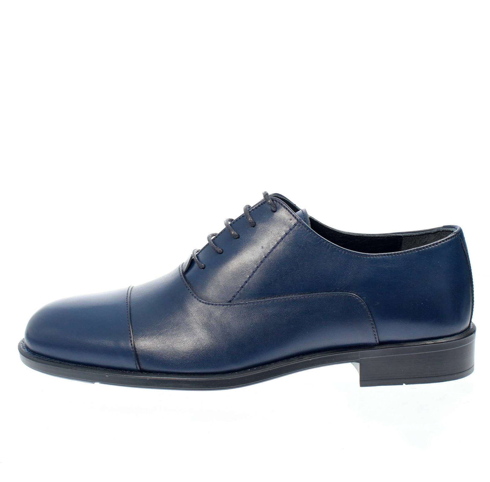 DANIEL FRONTINI Lacets élégants en cuir Oxford Homme bleu Photo 3