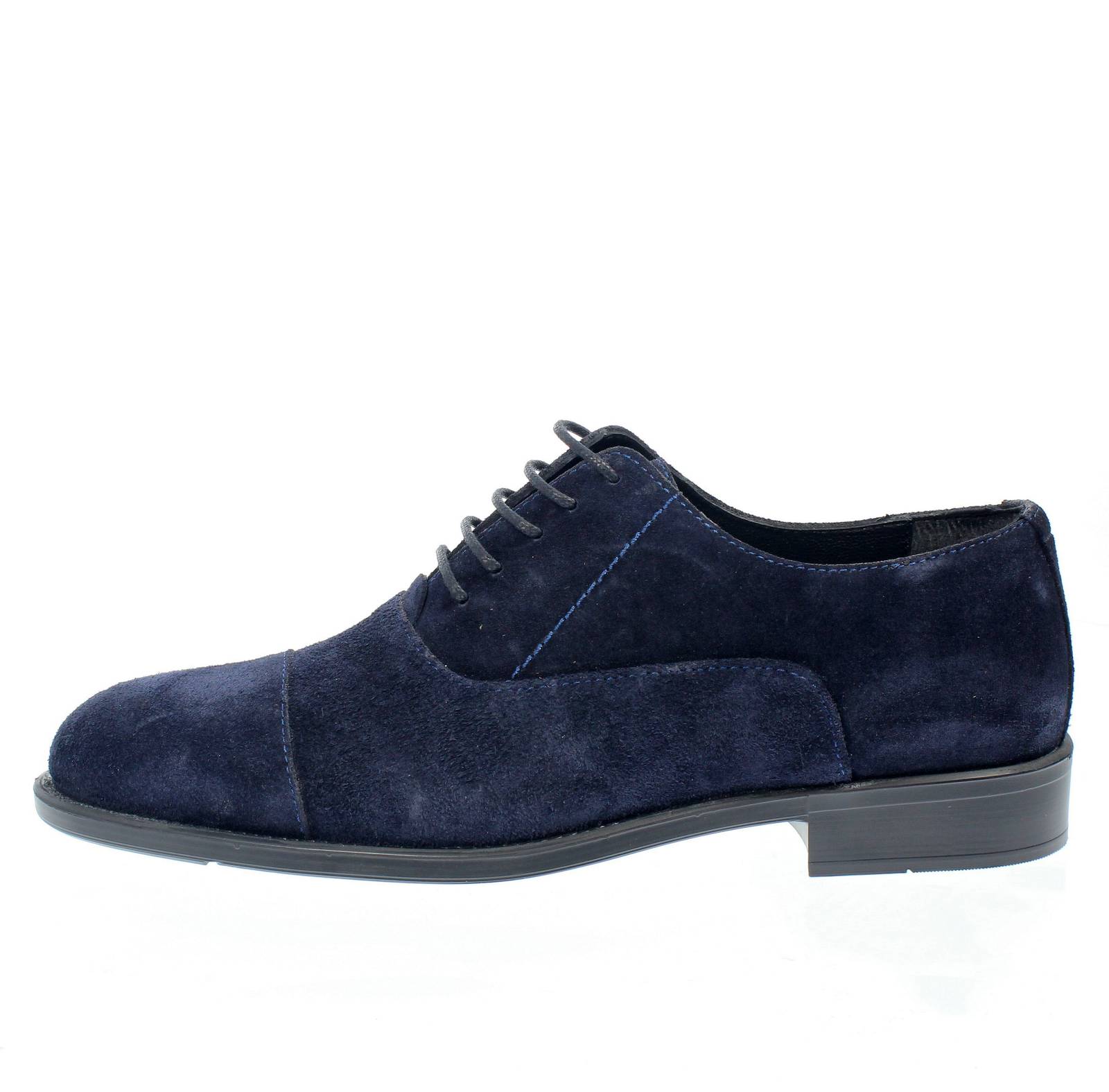 DANIEL FRONTINI Lacets Oxford élégants en daim Homme bleu Photo 3