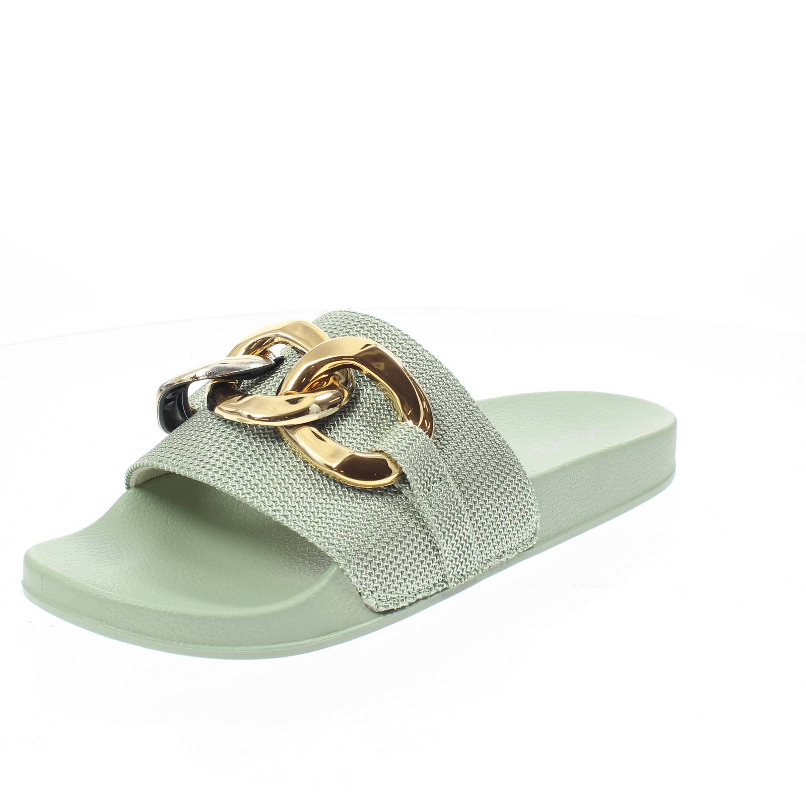 Модные шлепанцы Keys Con Catena Verde - Фасция Donna Scarpe Ciabatte