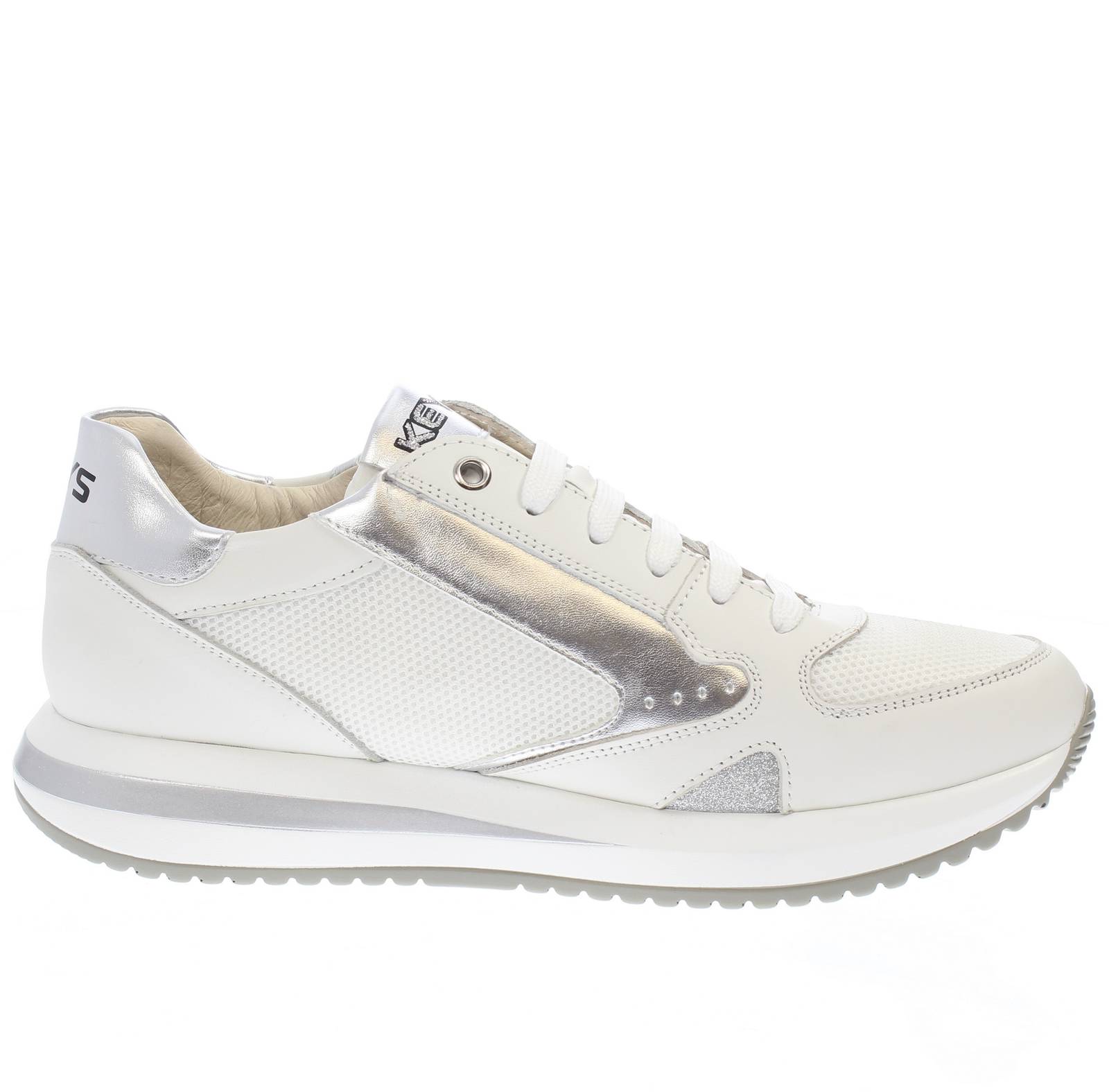 KEYS High top sneakers with zipper Woman white Photo 2