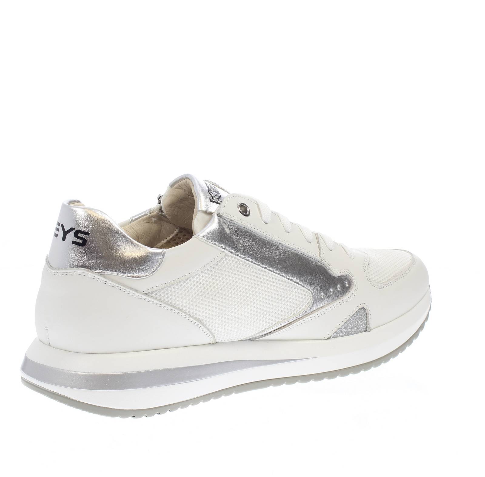 KEYS High top sneakers with zipper Woman white Photo 4
